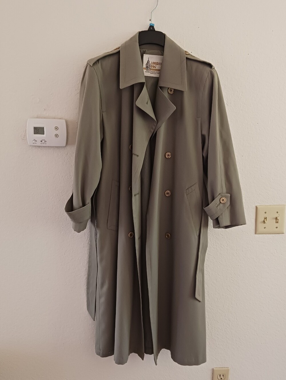 London Fog Double Breasted Trench Coat